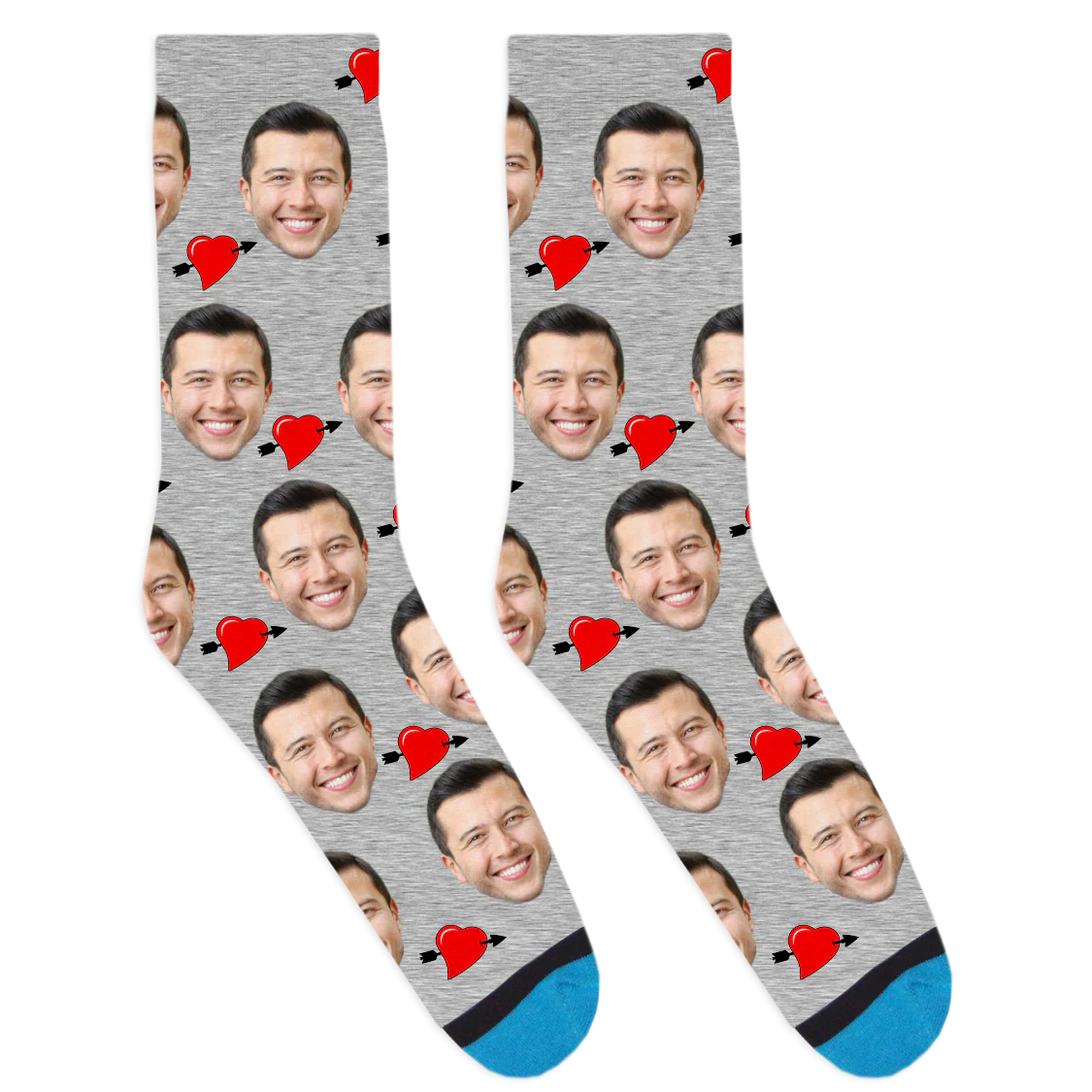 Custom Arrow Heart Socks - Image 4