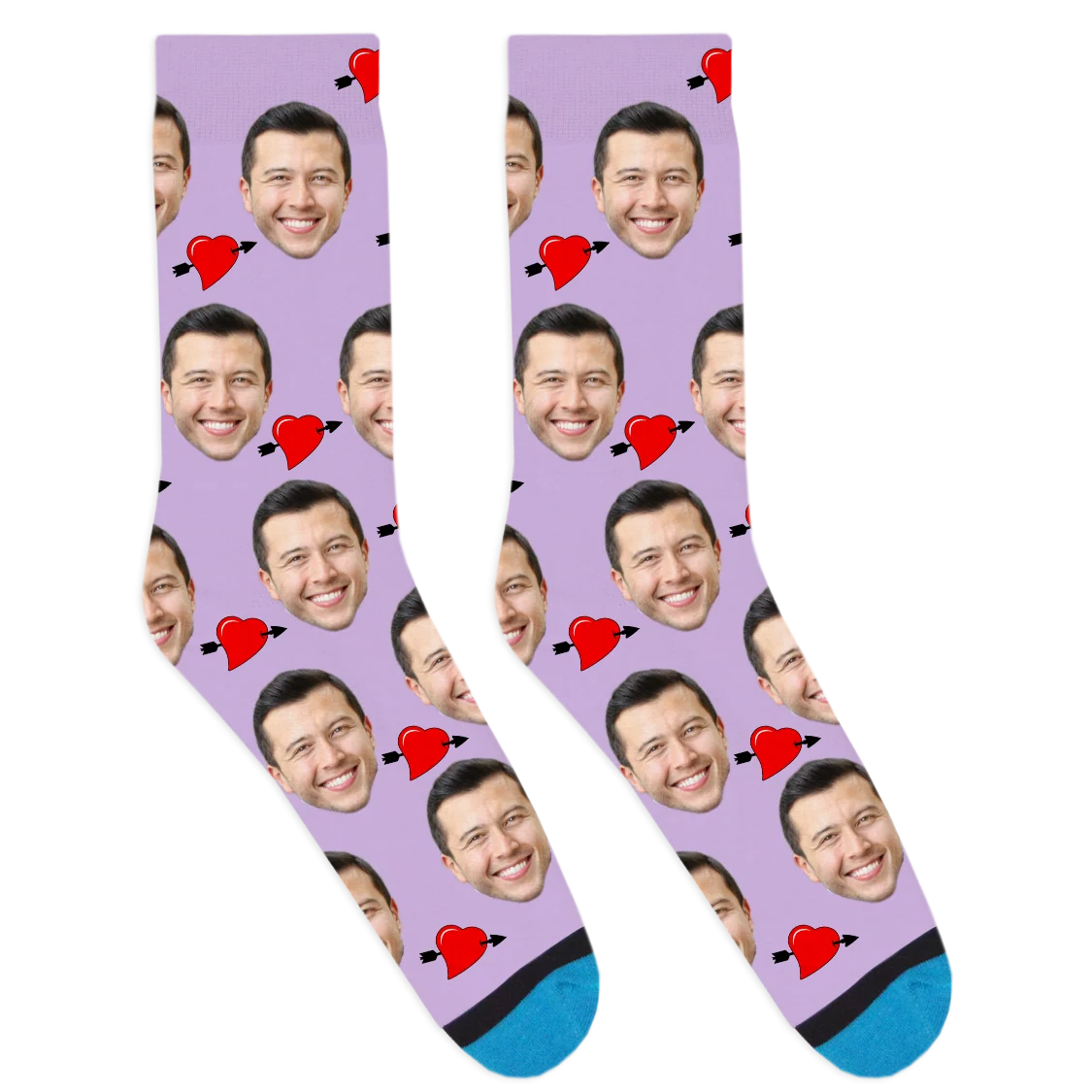 Custom Arrow Heart Socks - Image 5