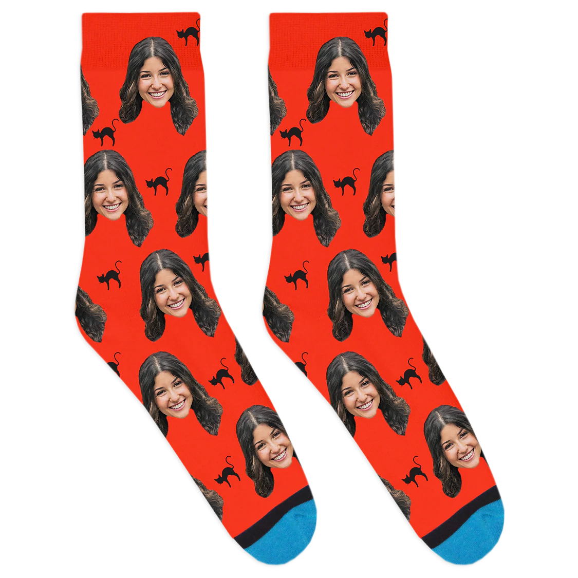 Custom Black Cat Socks - Image 9