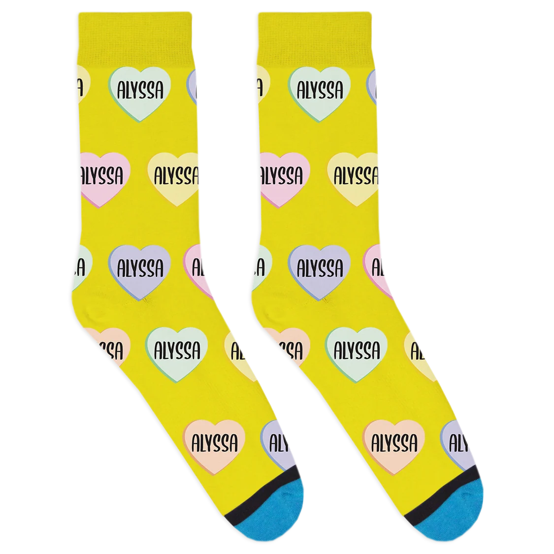 Custom Candy Heart Name Socks - Image 10