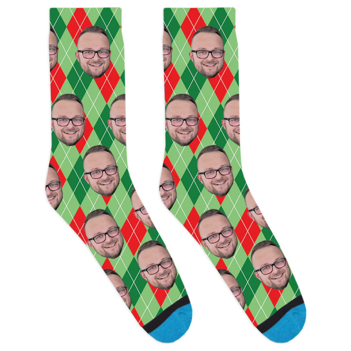 Custom Christmas Argyle Socks