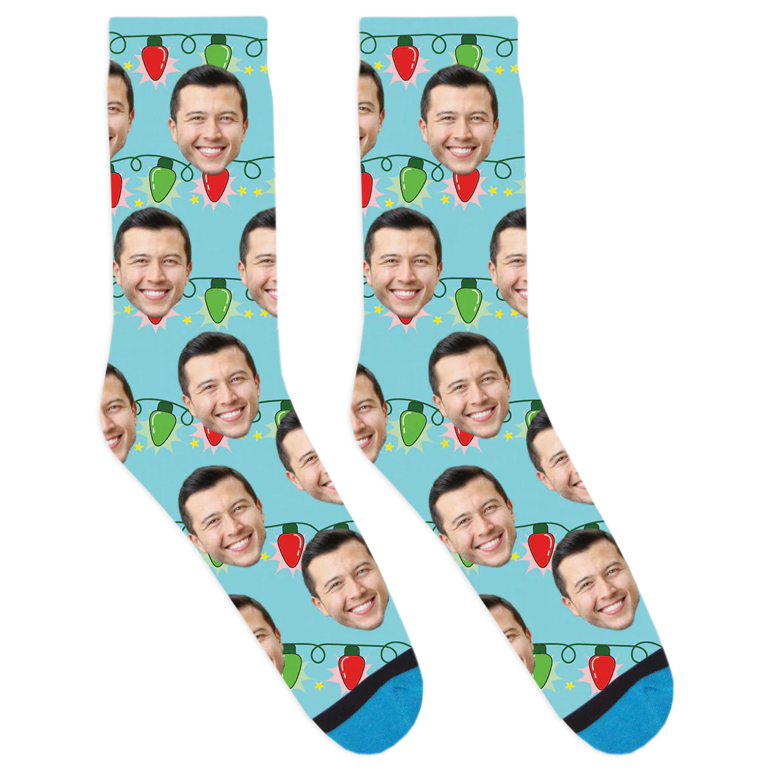 Custom Christmas Lights Socks