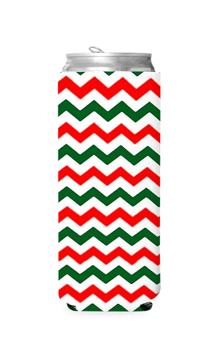 Christmas Stripes Predesigned Can Cooler - Image 2