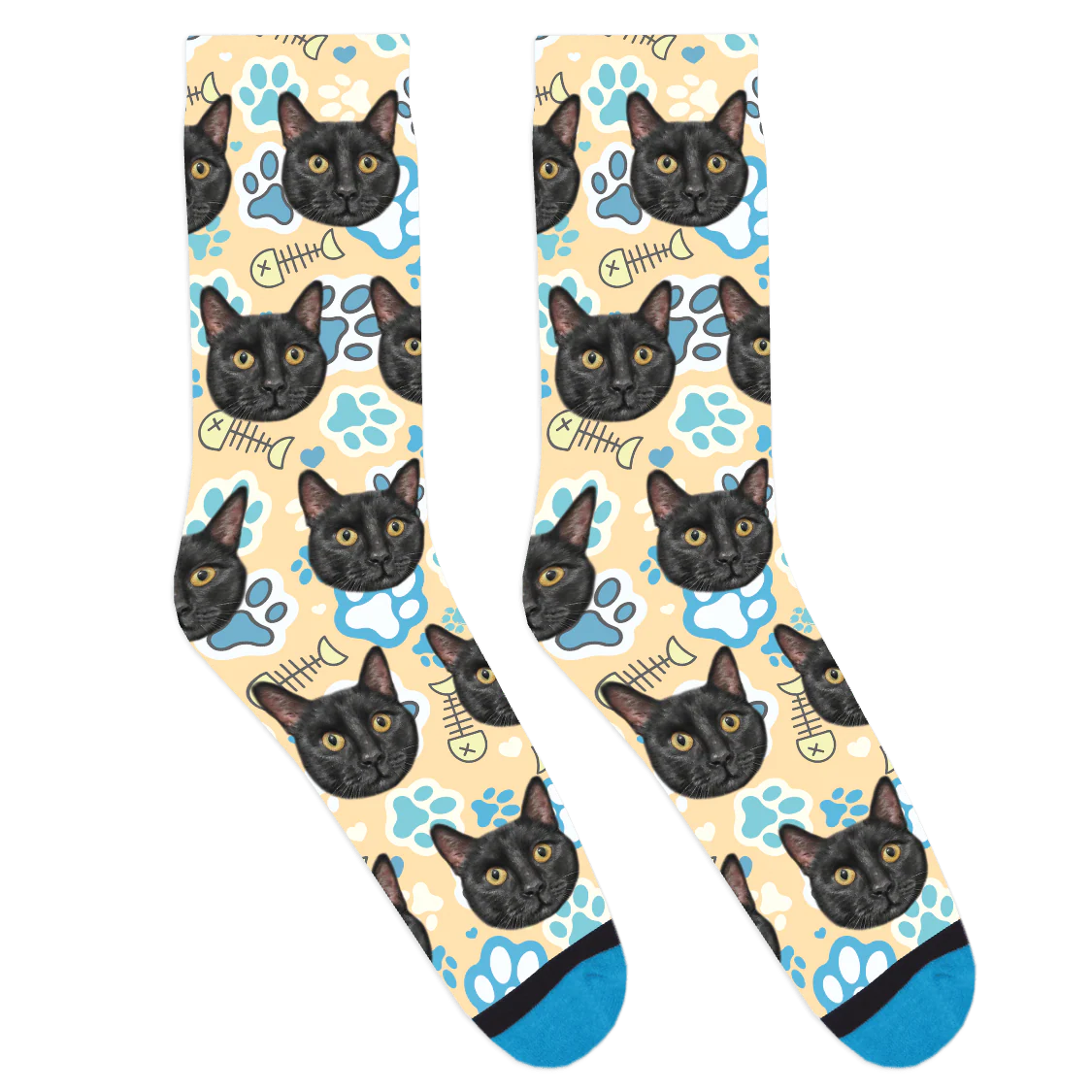 Custom Cat Pattern Socks - Image 4