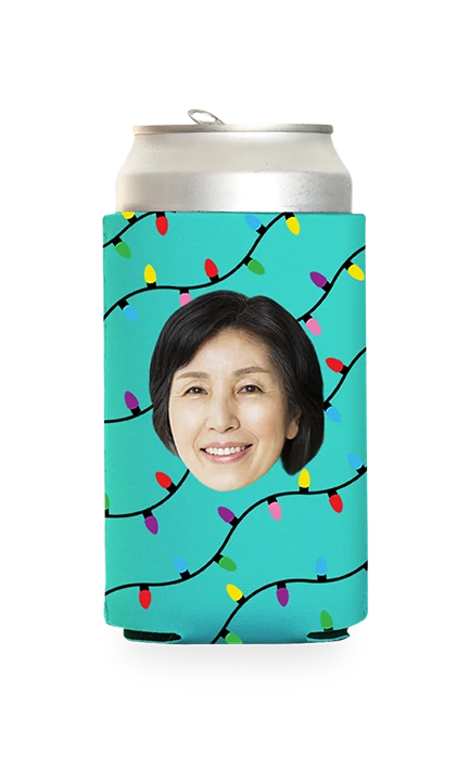 Custom Christmas Lights Can Cooler