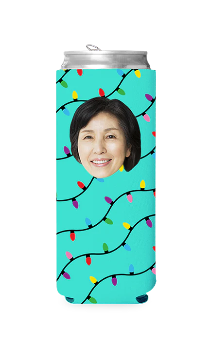 Custom Christmas Lights Can Cooler - Image 8