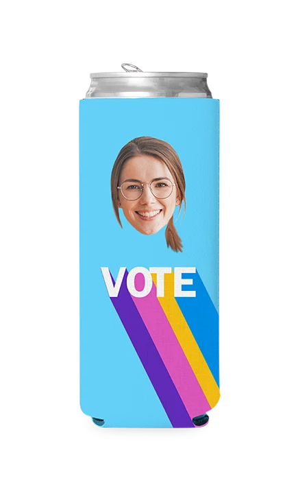 Custom Colorful Vote Can Cooler - Image 3