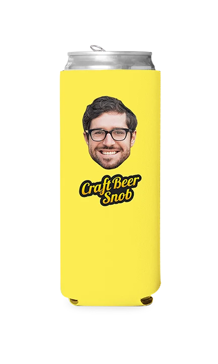 Custom Craft Beer Snob Can Cooler - Image 11