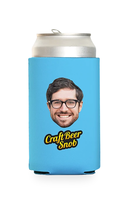 Custom Craft Beer Snob Can Cooler - Image 15