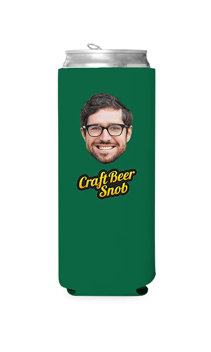 Custom Craft Beer Snob Can Cooler - Image 3