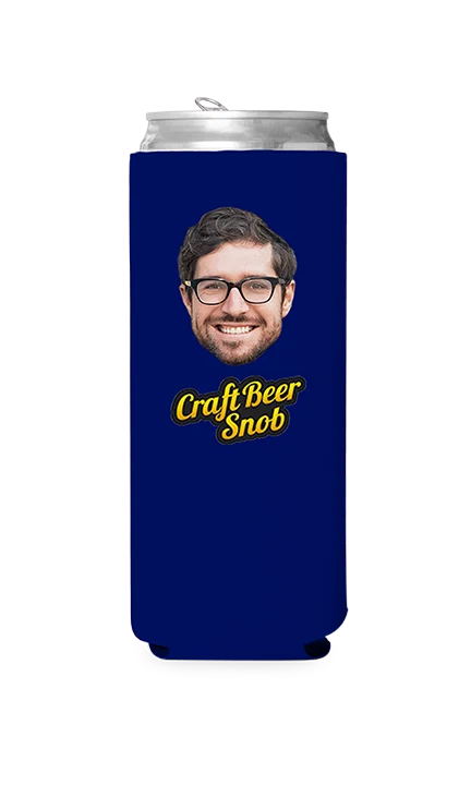 Custom Craft Beer Snob Can Cooler - Image 7