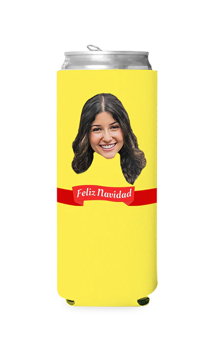 Custom Feliz Navidad Can Cooler - Image 11
