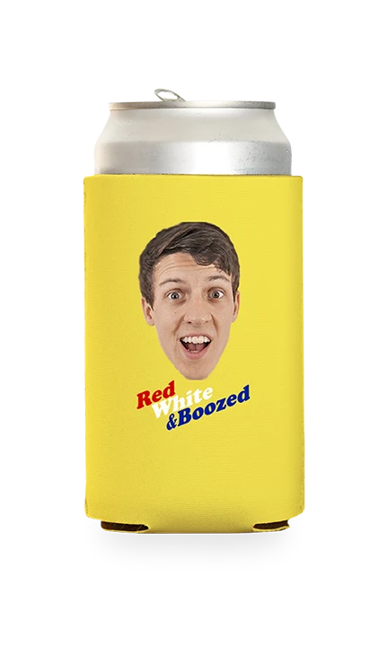 Custom Red White and Boozed Can Cooler - Image 18