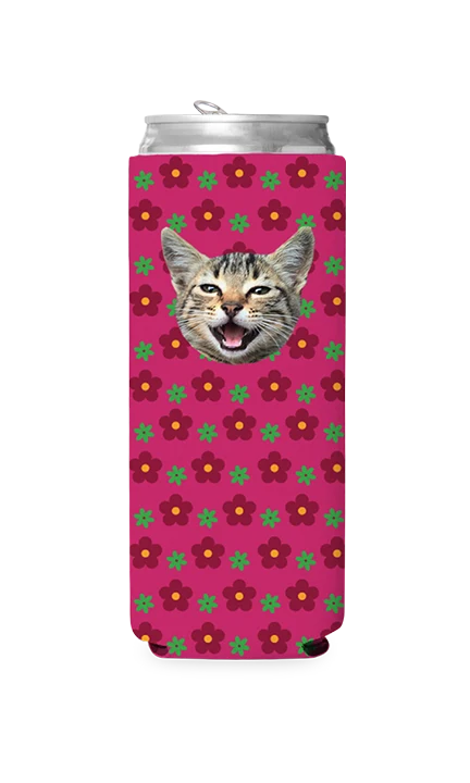 Custom Retro Flowers Can Cooler - Image 5