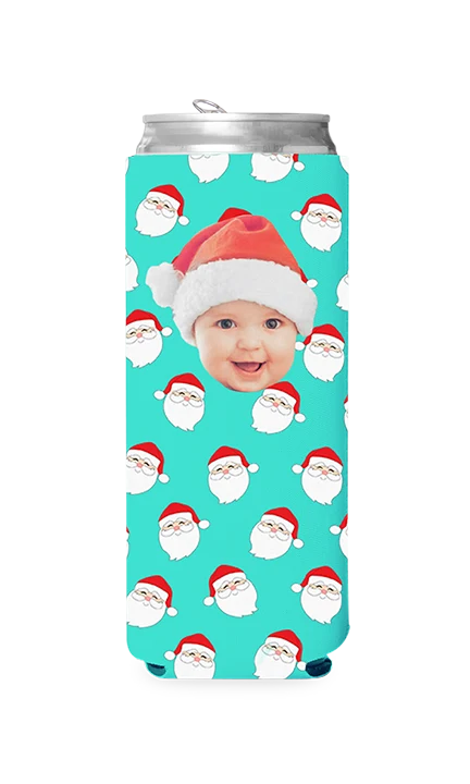 Custom Santa Pattern Can Cooler - Image 10