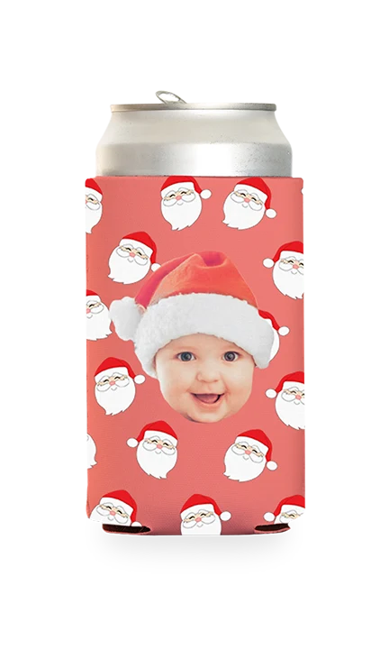 Custom Santa Pattern Can Cooler - Image 12