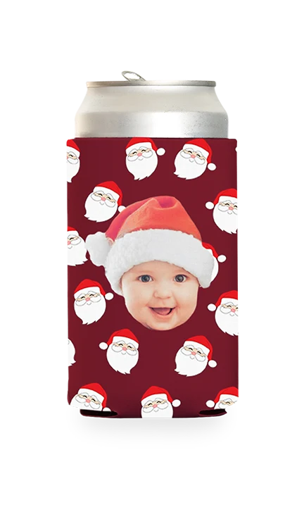 Custom Santa Pattern Can Cooler - Image 14