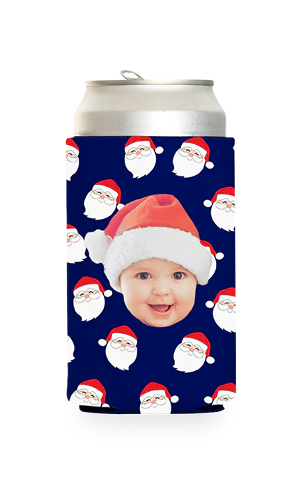Custom Santa Pattern Can Cooler - Image 16