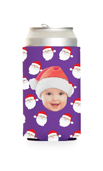 Custom Santa Pattern Can Cooler - Image 18