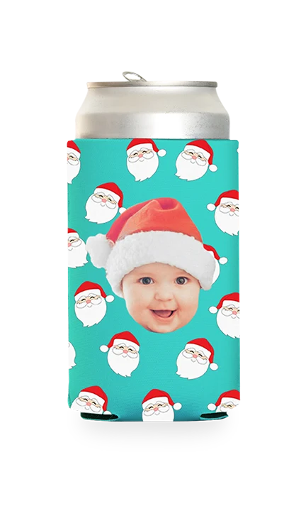 Custom Santa Pattern Can Cooler - Image 19