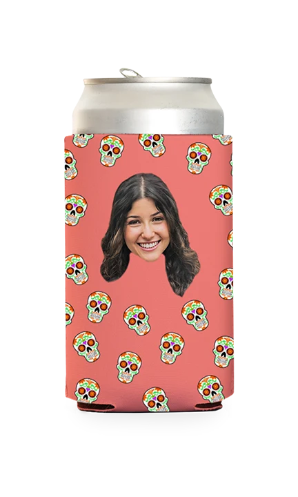 Custom Sugar Skulls Can Cooler - Image 2