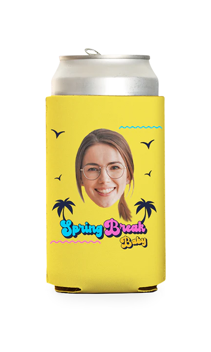 Custom Tropical Spring Break Can Cooler - Image 11