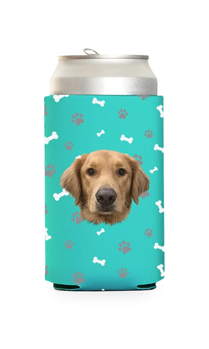 Custom Dog Pattern Can Cooler - Image 15