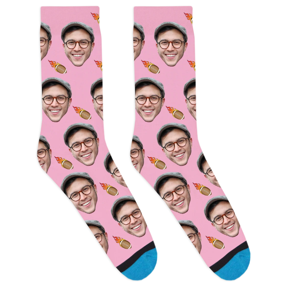 Custom Flaming Football Socks - Image 7