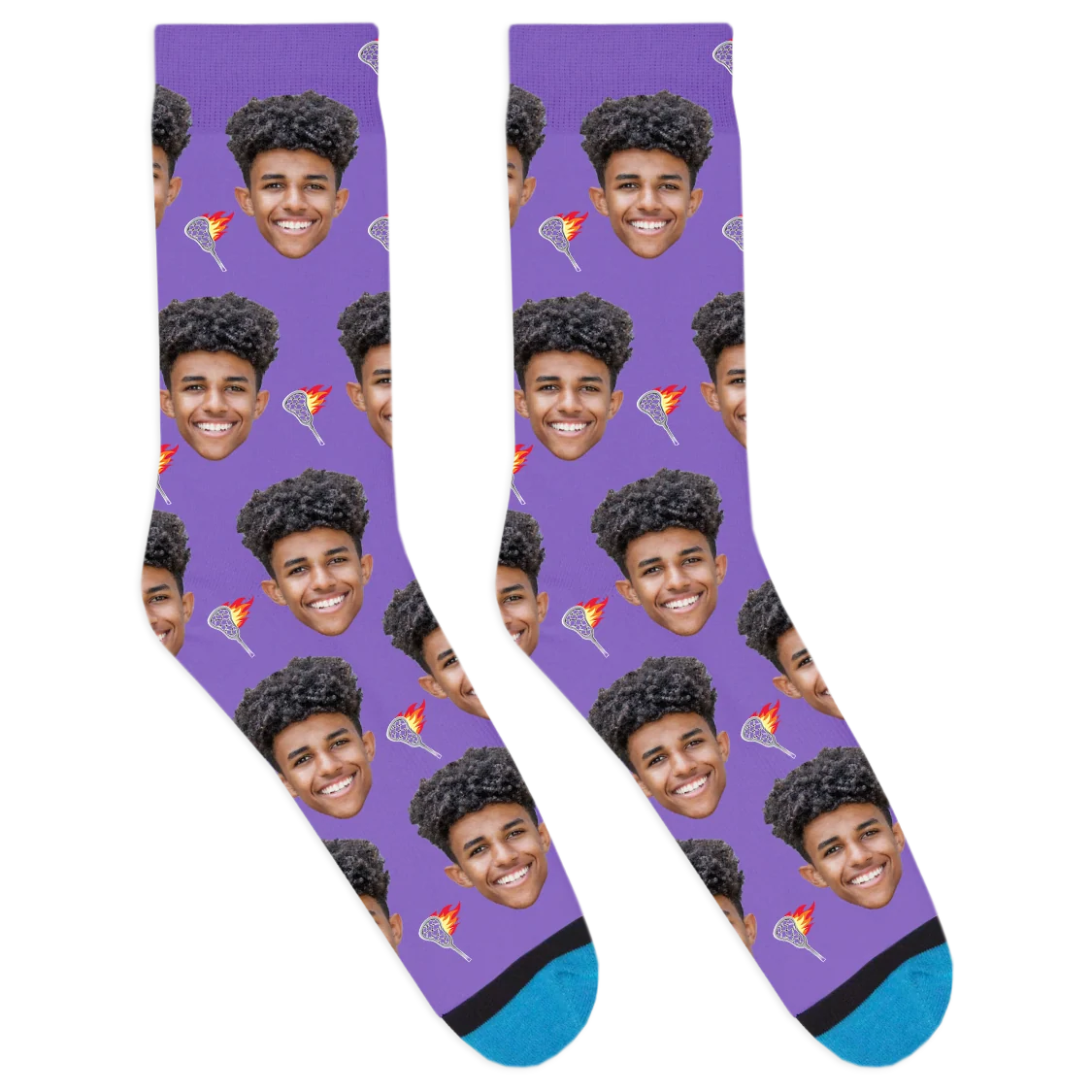 Custom Flaming Lacrosse Stick Socks - Image 7