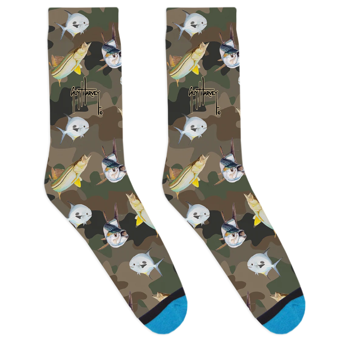 Guy Harvey Inshore Camo Collage Socks