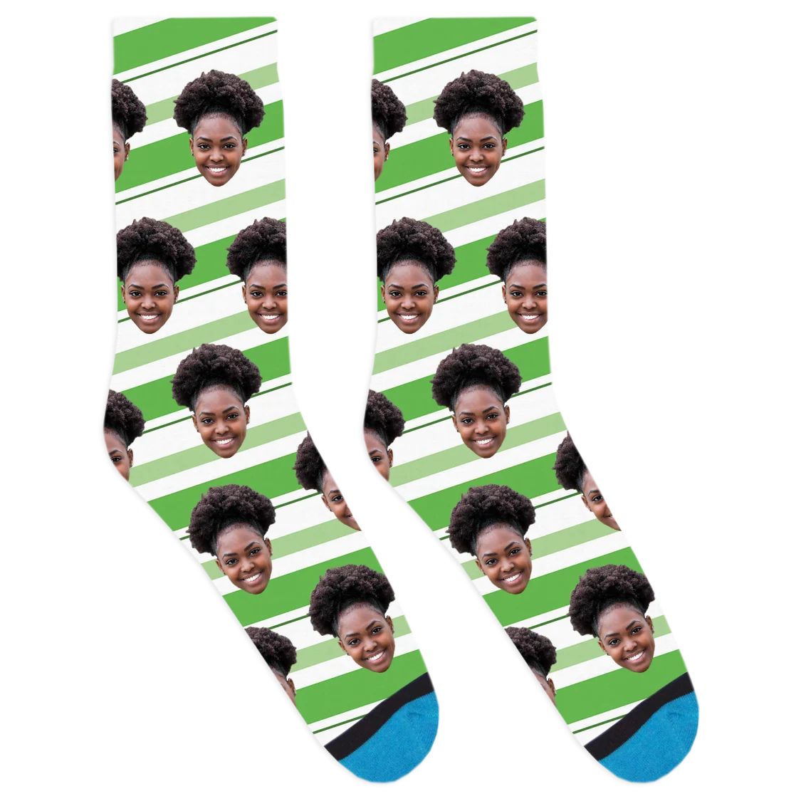 Custom Holiday Stripe Socks - Image 3