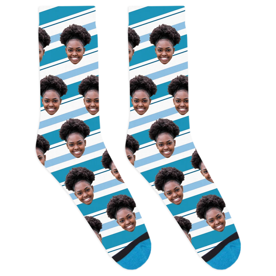 Custom Holiday Stripe Socks - Image 4