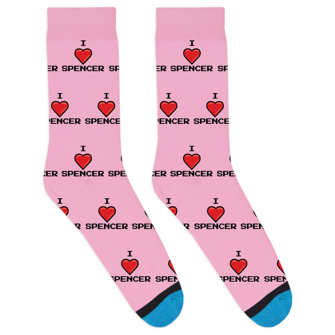 Custom I Heart Name Socks - Image 3