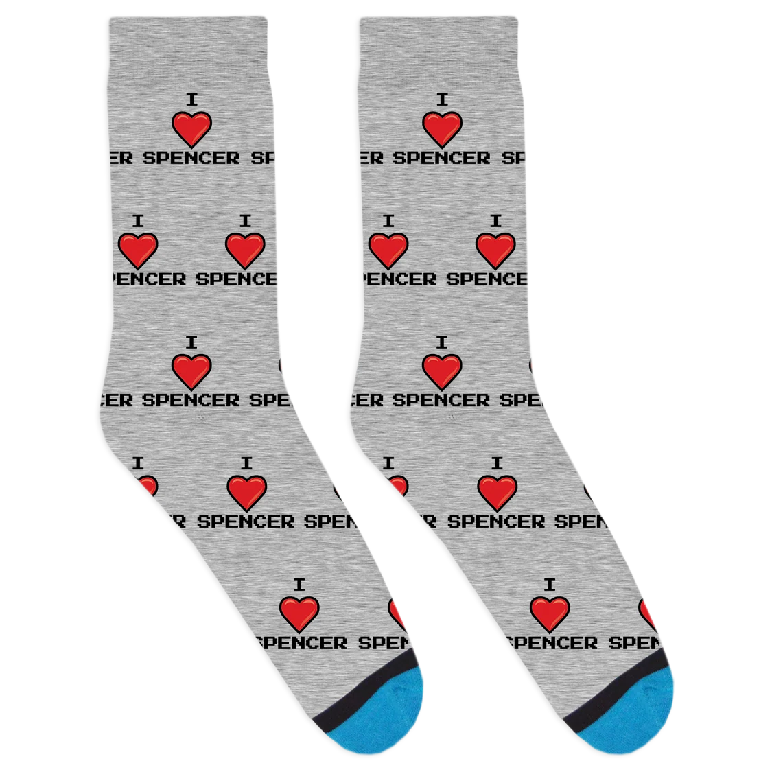 Custom I Heart Name Socks - Image 4
