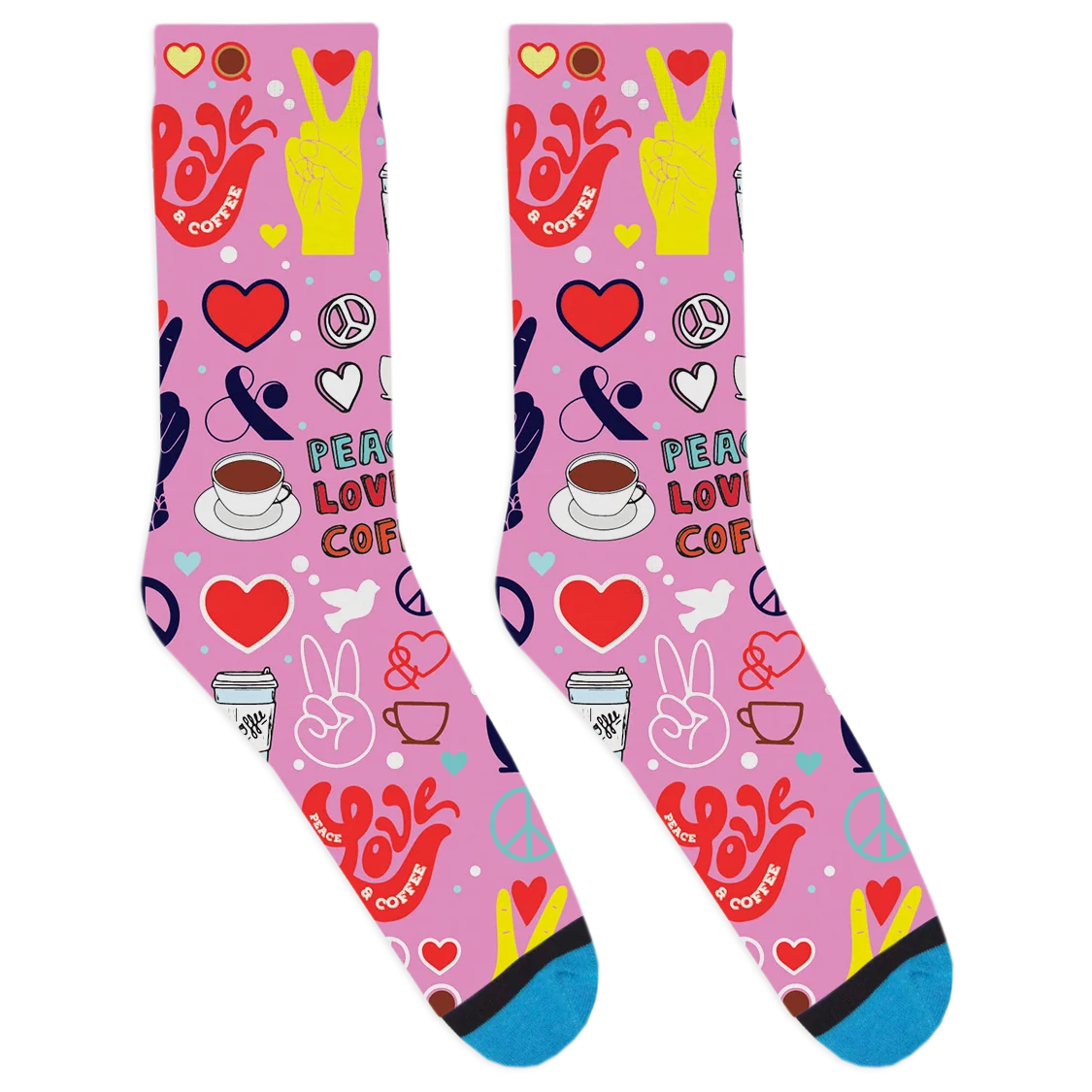 Peace, Love, & Coffee Socks - Image 4