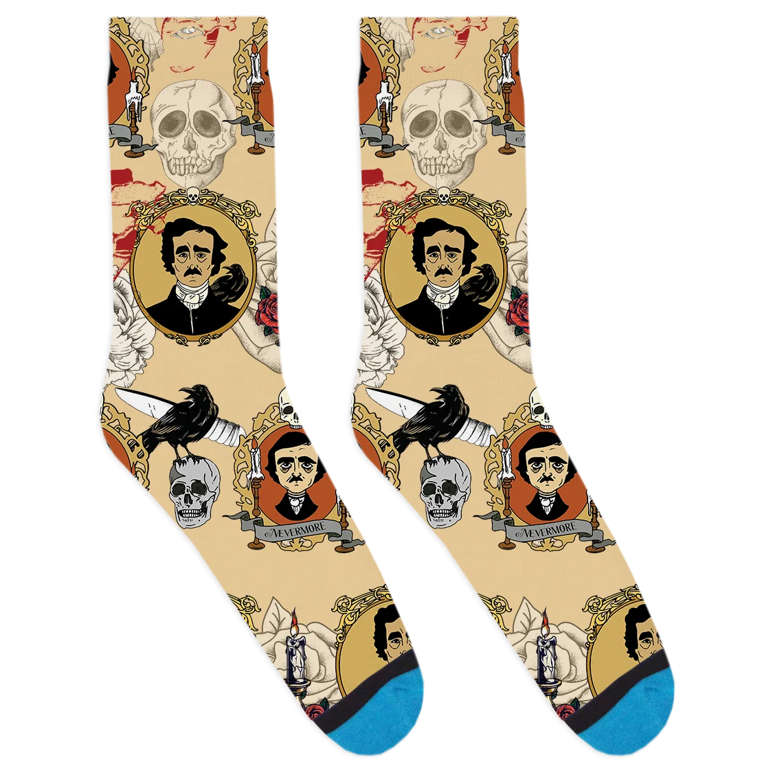 Portrait of Edgar Allan Poe Socks - Image 3