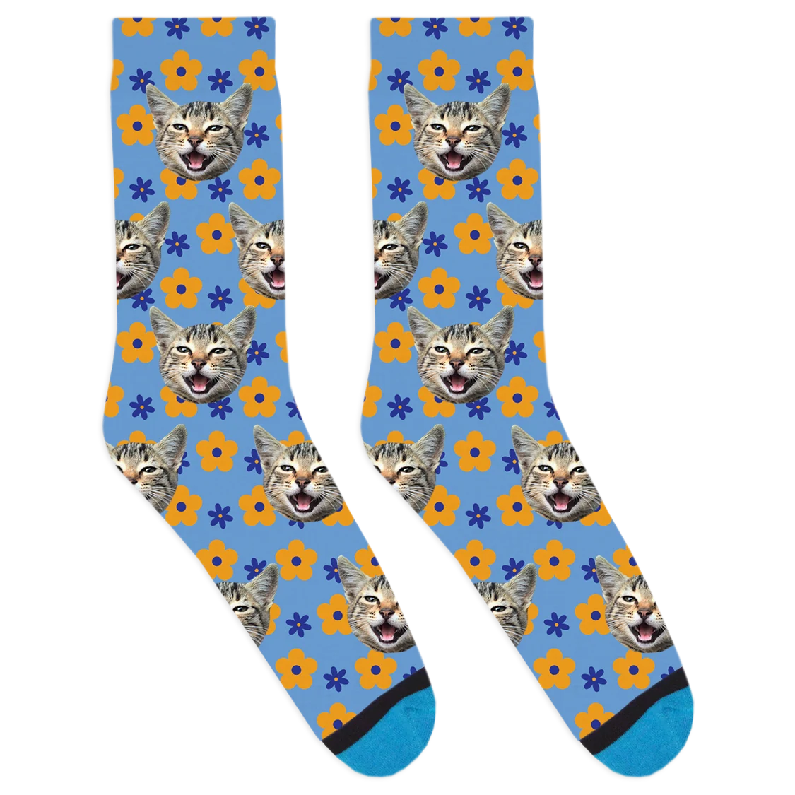 Custom Retro Flowers Socks - Image 2