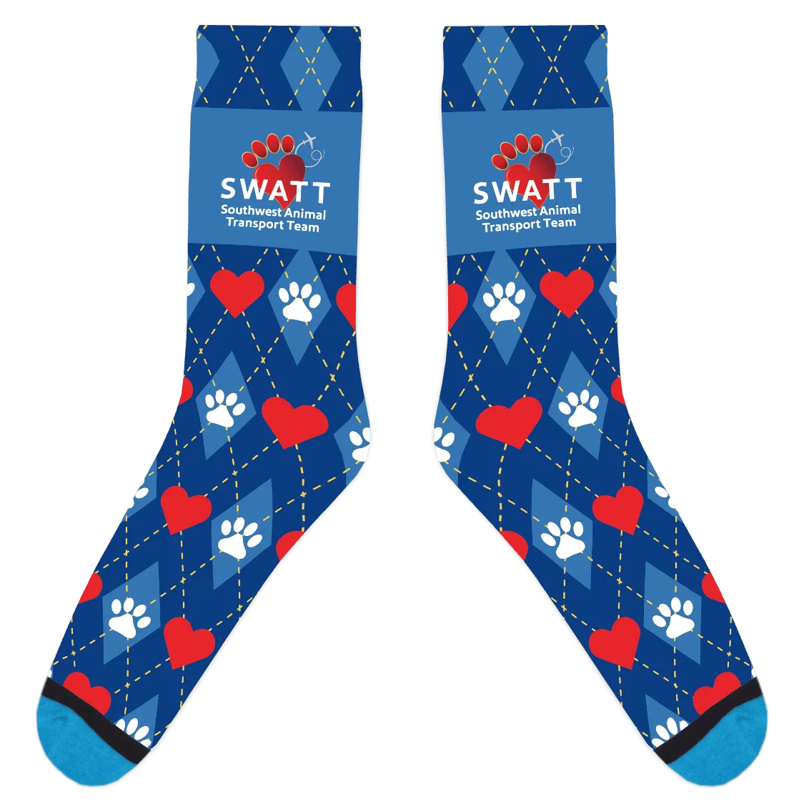 Southwest Animal Transport Team Argyle Socks