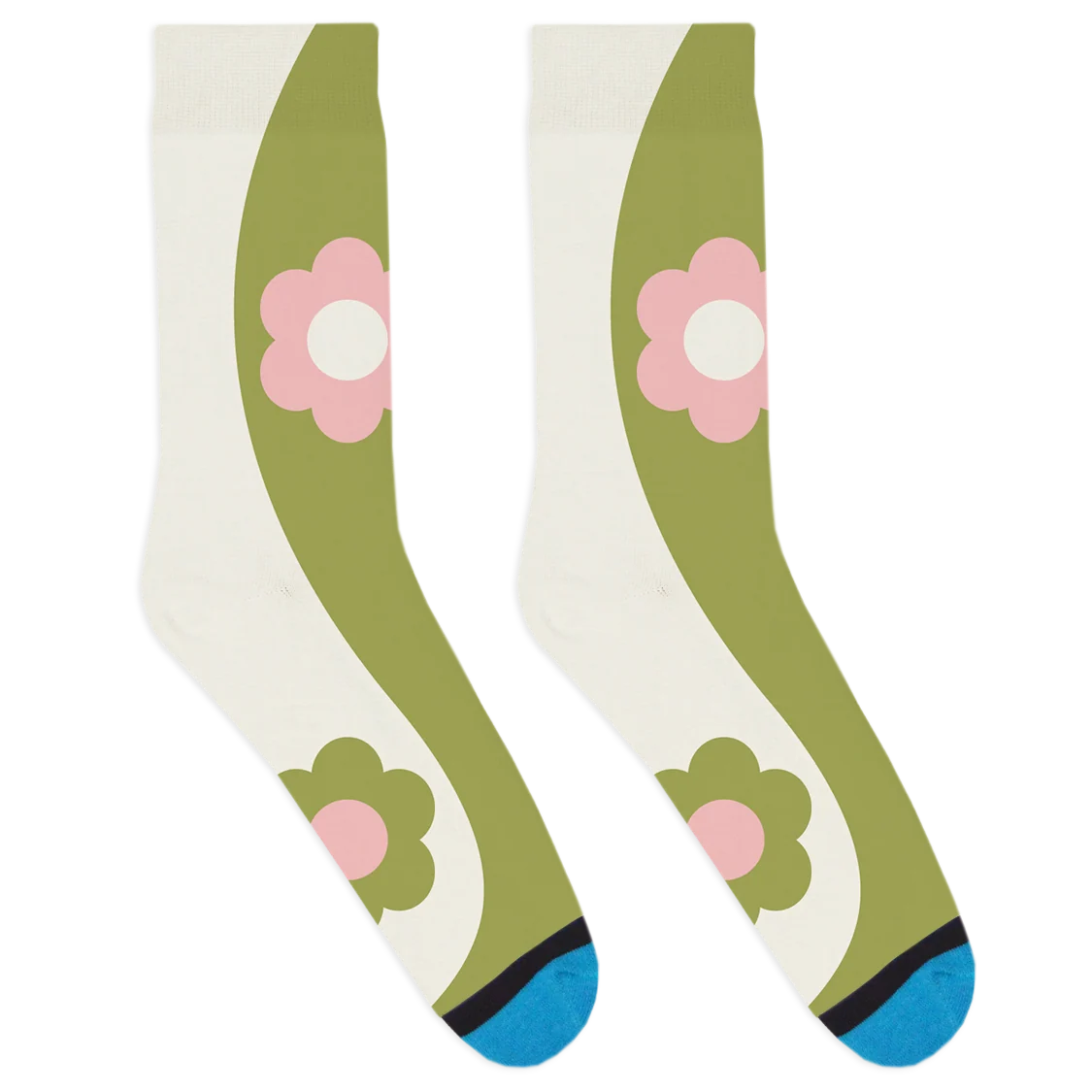 Yin Yang Flower Socks